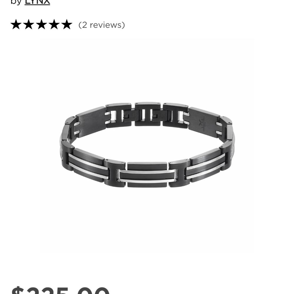 LYNX Men Stainless Steel Rectangle Bracelet